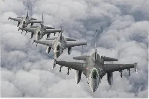 Plane General Dynamics F-16 Fighting Falcon Light Combat Aircraft 03 Room Aesthetics Posters Canvas Posters Bedroom Decoration Sports Office Decoration Gifts Wall Art Decoration Printing Posters 24x36