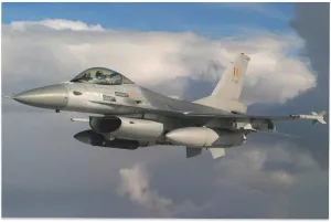 Plane General Dynamics F-16 Fighting Falcon Light Combat Aircraft 05 Room Aesthetics Posters Canvas Posters Bedroom Decoration Sports Office Decoration Gifts Wall Art Decoration Printing Posters 24x36