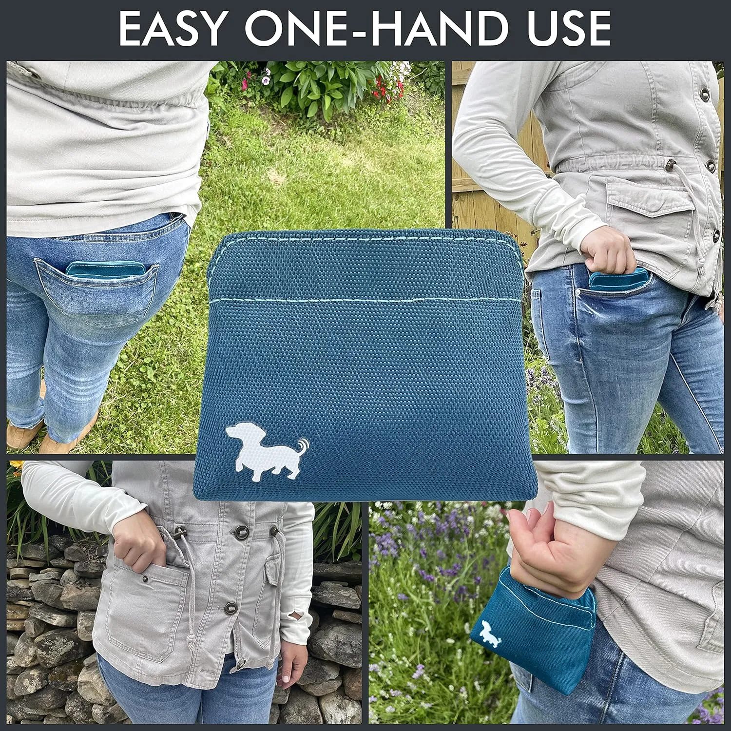 Pocket Sized Dog Treat Pouch - Treat Pouches for Pet Training - Small Dog Treat Pouch with Magnetic Closure - Dog Walking Treat Bag for Dog Training - Turquoise