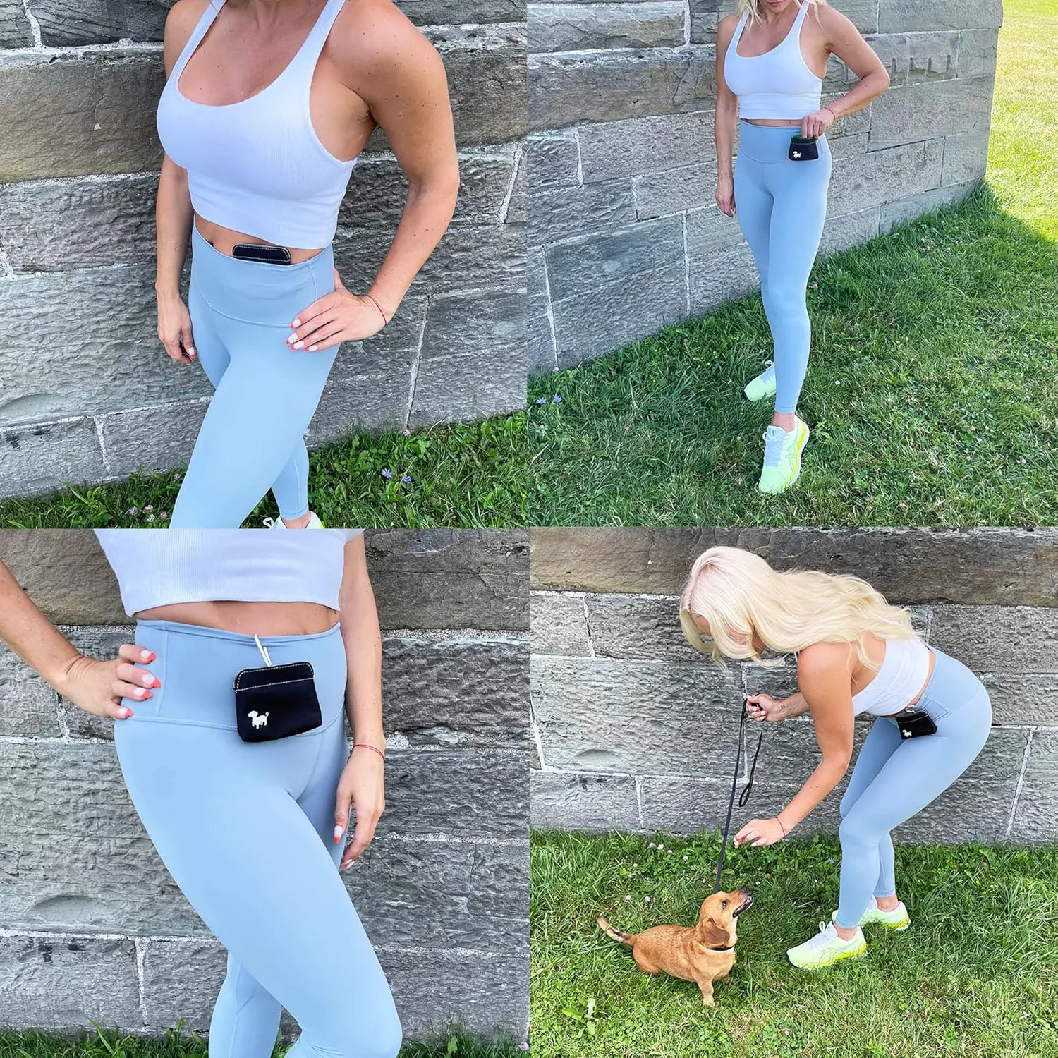 Pocket Sized Dog Treat Pouch - Treat Pouches for Pet Training - Small Dog Treat Pouch with Magnetic Closure - Dog Walking Treat Bag for Dog Training - Turquoise