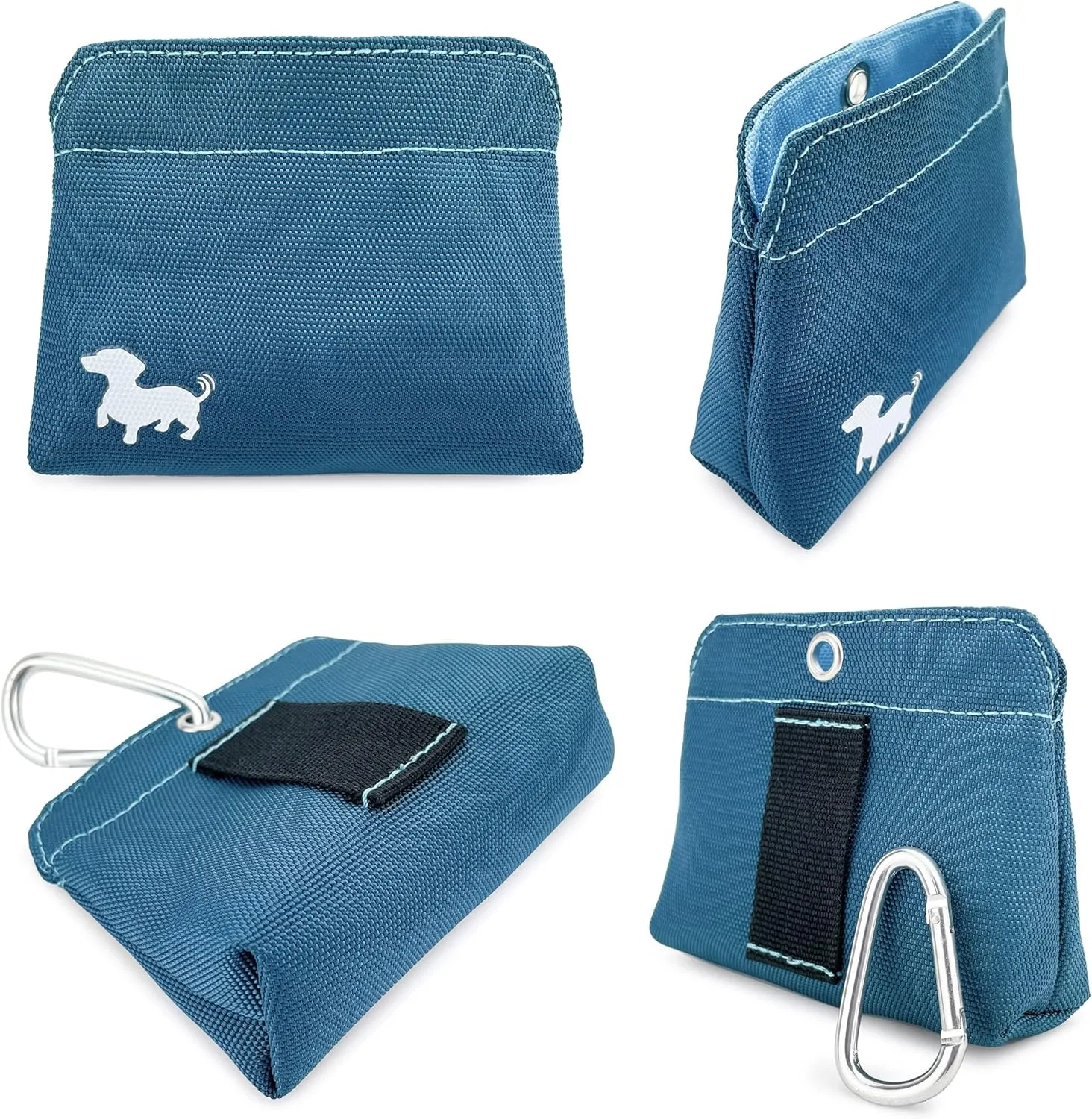 Pocket Sized Dog Treat Pouch - Treat Pouches for Pet Training - Small Dog Treat Pouch with Magnetic Closure - Dog Walking Treat Bag for Dog Training - Turquoise