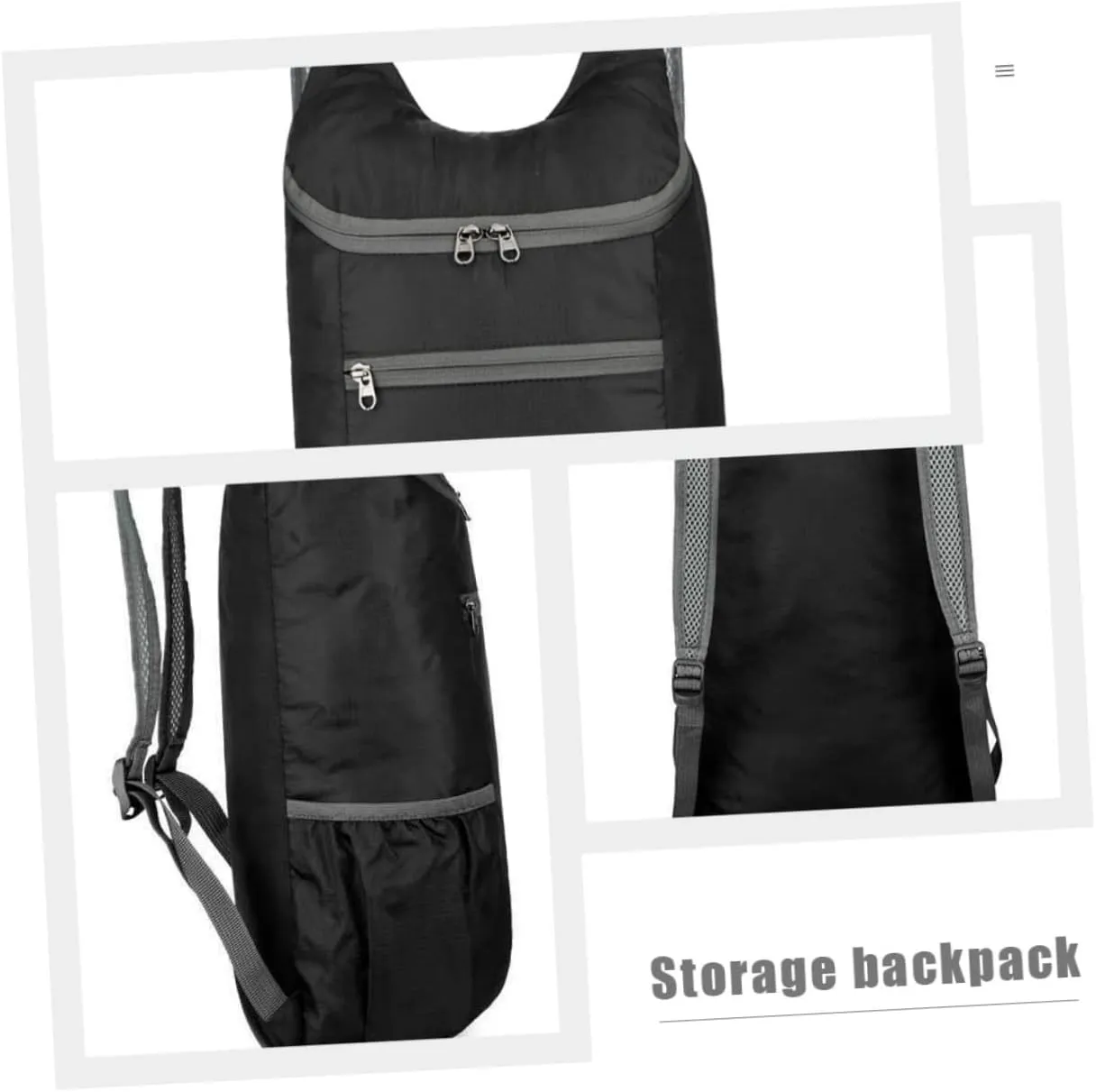 POPETPOP 3pcs Travel Backpack Lightweight Hiking Rucksack Folding Design Compact and Convenient for Outdoor