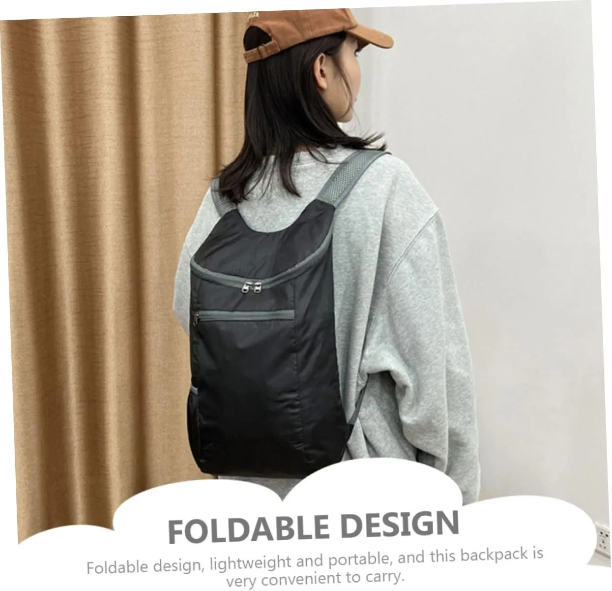POPETPOP 3pcs Travel Backpack Lightweight Hiking Rucksack Folding Design Compact and Convenient for Outdoor