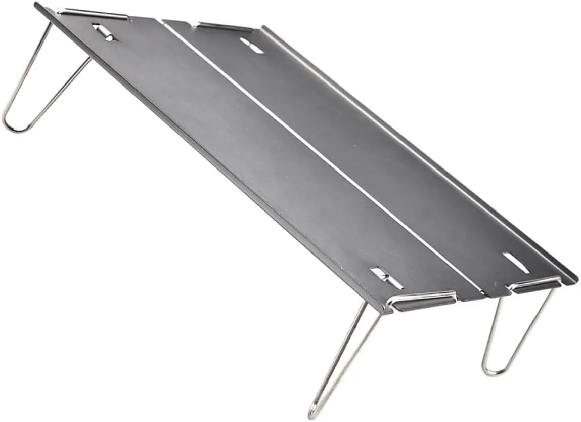 POPETPOP Folding Camping Table Portable BBQ Table for Outdoor Dining Mini Picnic Desk for Setup for Camping Trips Beach Parties and Sports Events