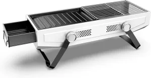 Portable Charcoal Grill for Camping, Tabletop Outdoor Grill with Baking Tray, Barbecue for Camping, Picnics