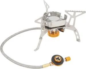 Portable Design Backpacking Stove - Foldable, NonSlip, Windproof Outdoor Cam Hot Pot Barbe Cooker
