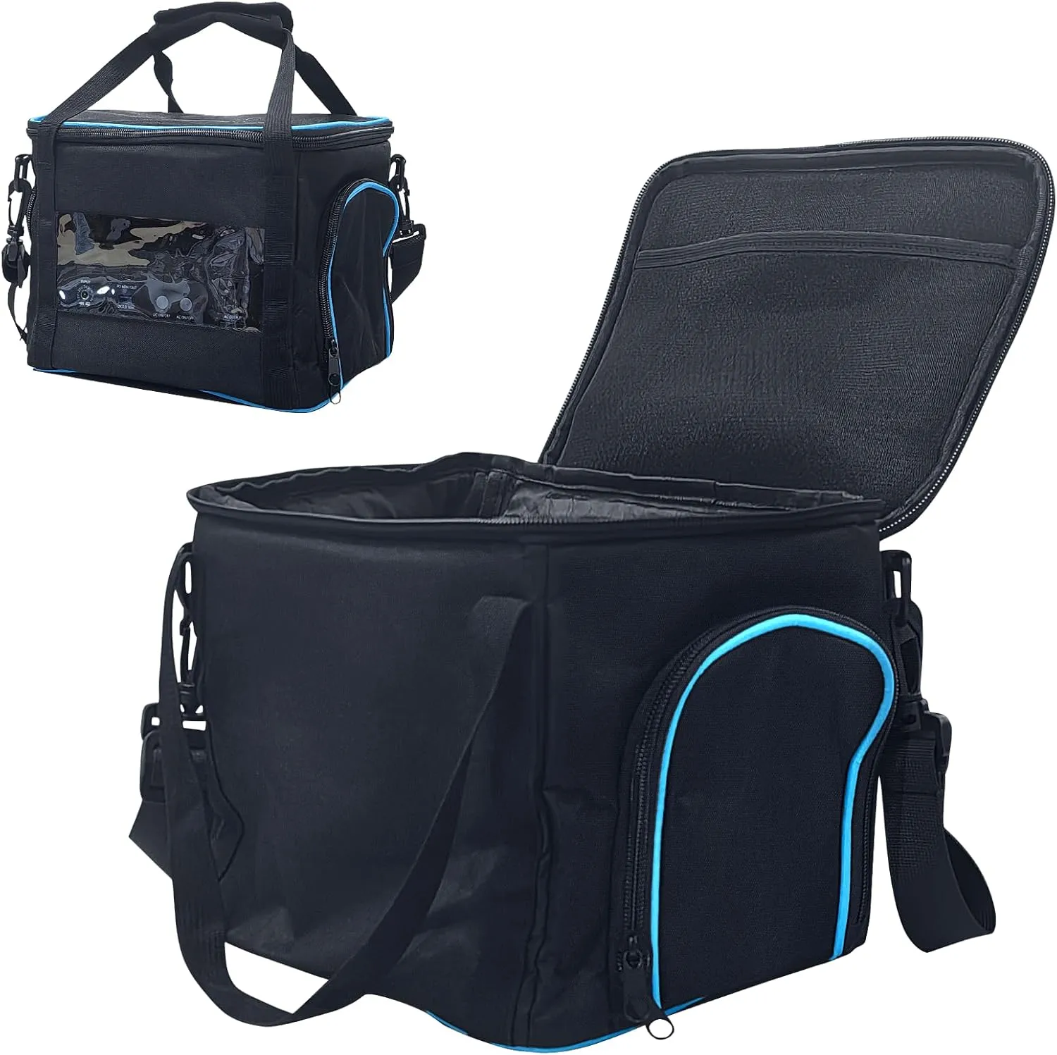 Portable Power Station Storage Bag, Travel Carrying Case Bag Compatible with 300W Station, Water-Resistant Travel Bag for Charging Cable and Accessories (Bag Only)