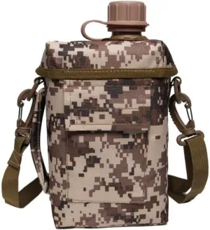 Portable Water Canteen, Camping Water Canteen 2l Large Capacity Canteen with Cover Outdoor Camping Hiking Canteen for Outdoor Survival Backpacking