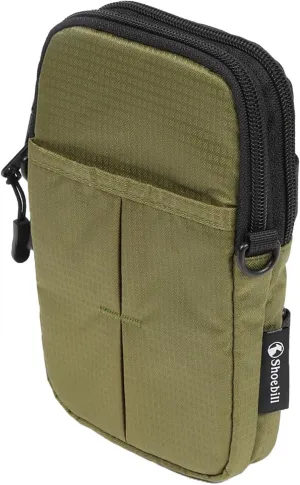 Pouch for Backpack, Backpack Strap Pouch, Molle Phone Holder, Backpack Accessories, Cell Phone Holder, Small Crossbody Shoulder Holsters Bag (Khaki)