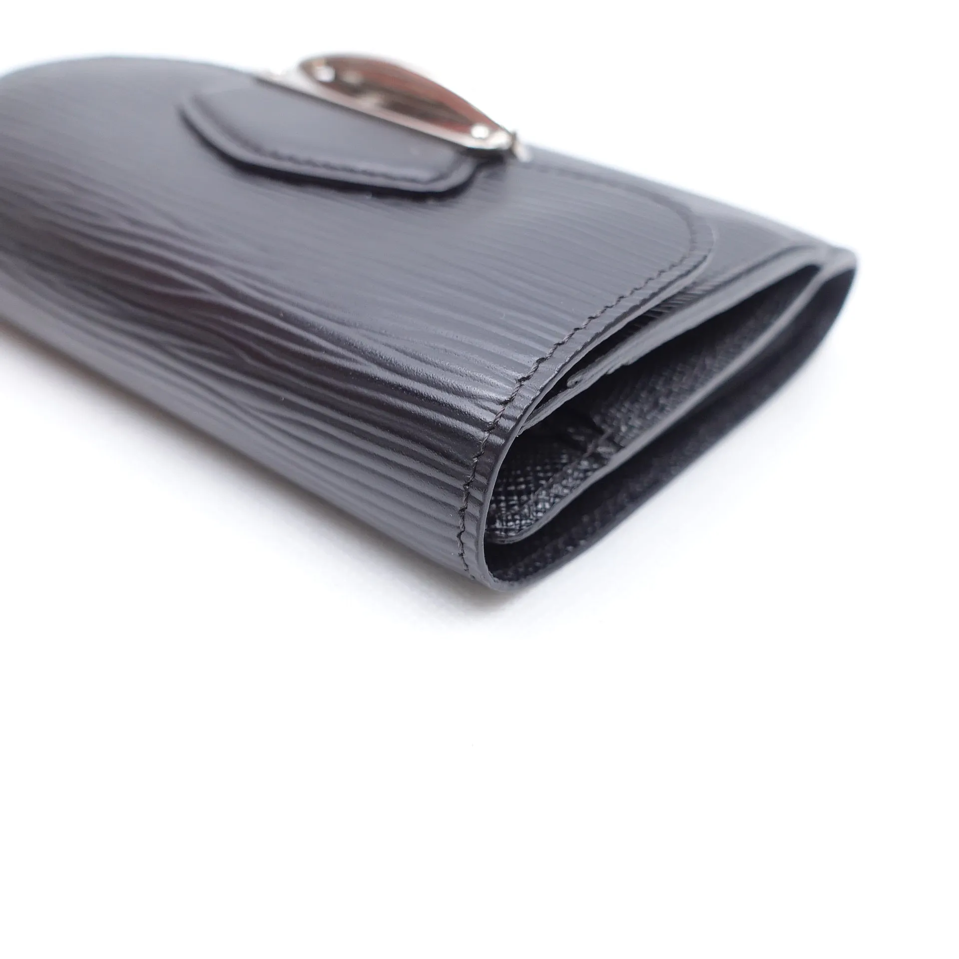 PRE-OWNED LV Black Epi Leather Joey Short Wallet