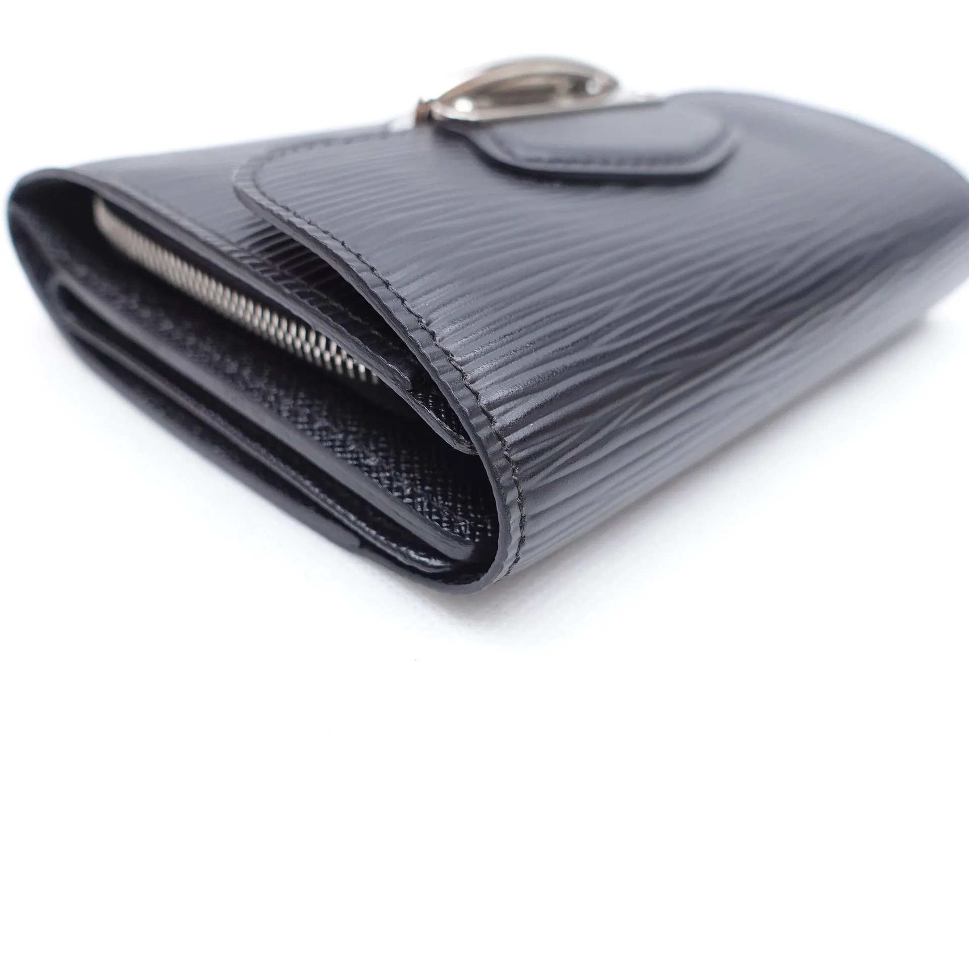 PRE-OWNED LV Black Epi Leather Joey Short Wallet