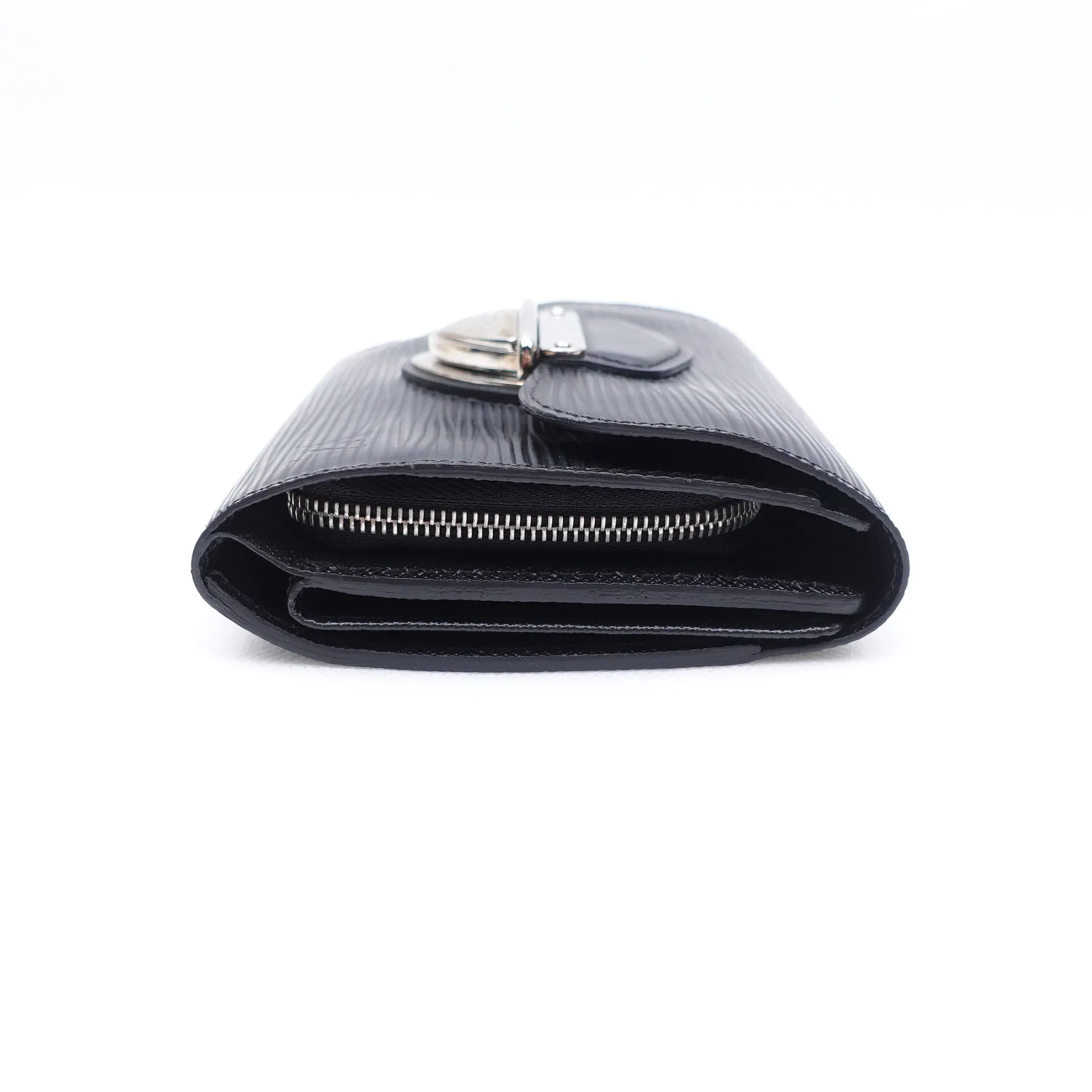 PRE-OWNED LV Black Epi Leather Joey Short Wallet