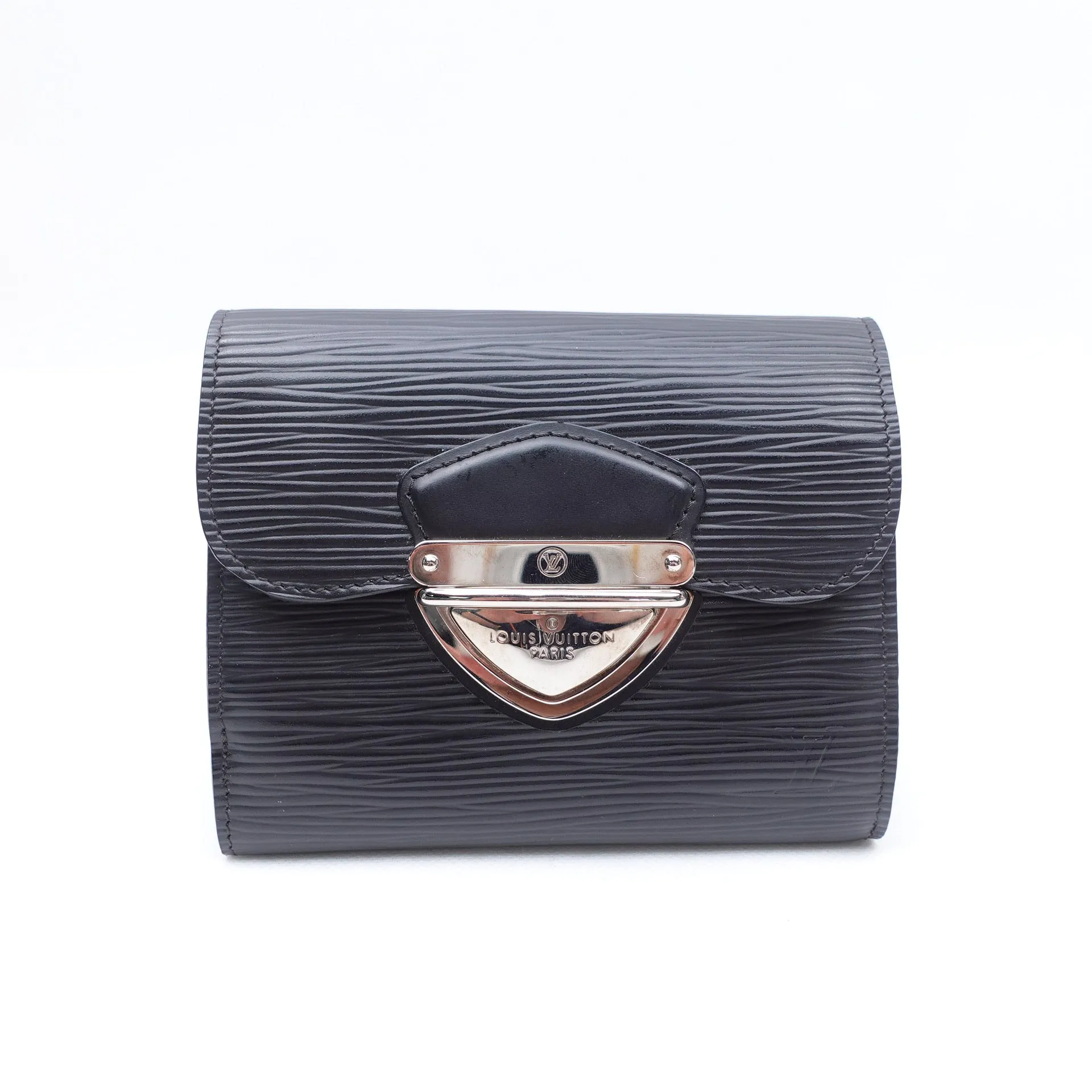 PRE-OWNED LV Black Epi Leather Joey Short Wallet