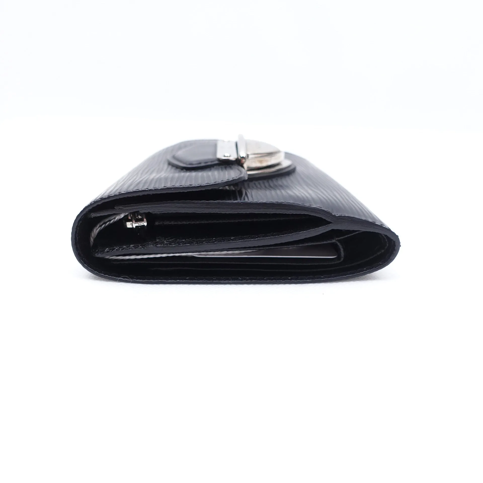PRE-OWNED LV Black Epi Leather Joey Short Wallet
