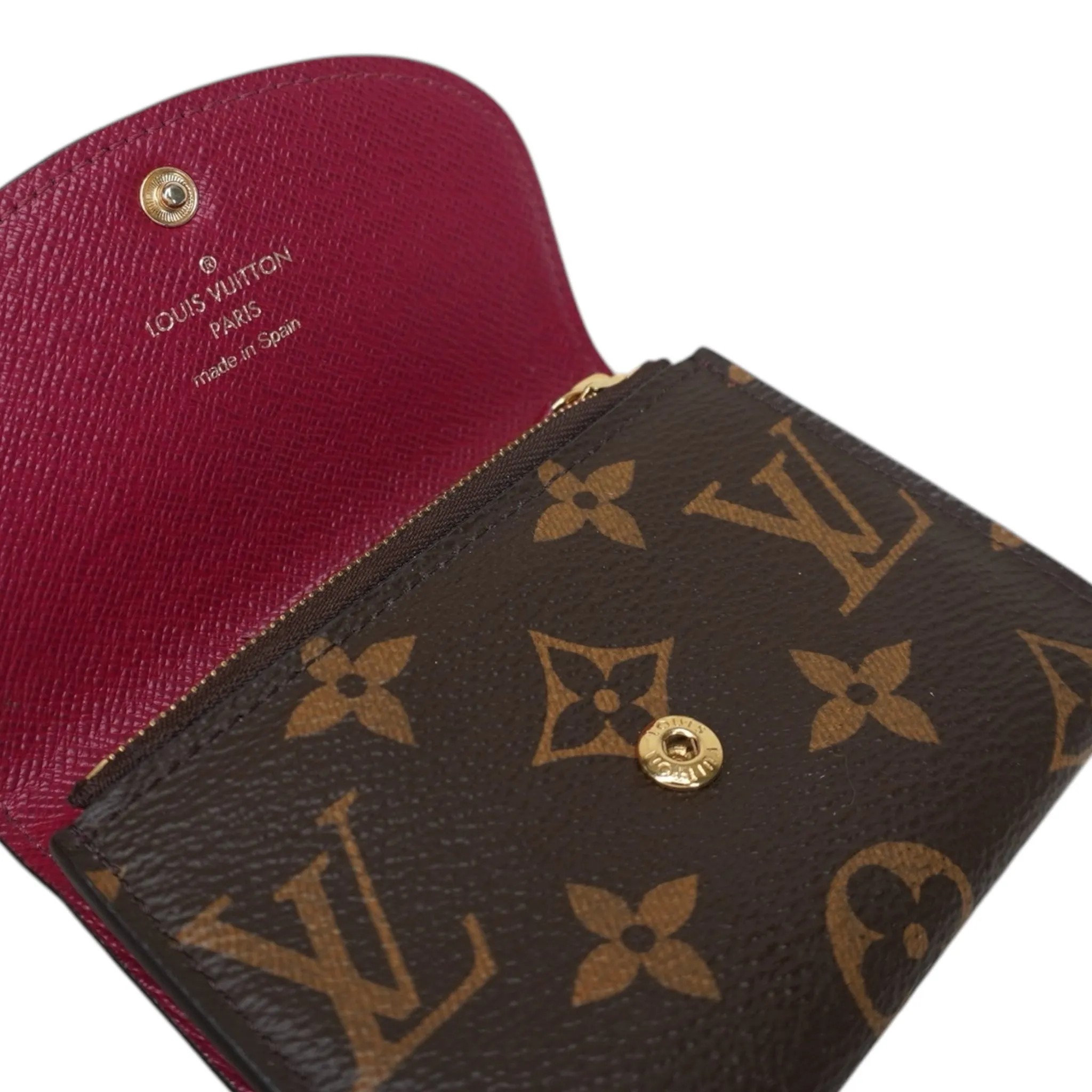 PRE-OWNED LV Monogram Canvas Emilie Short Wallet
