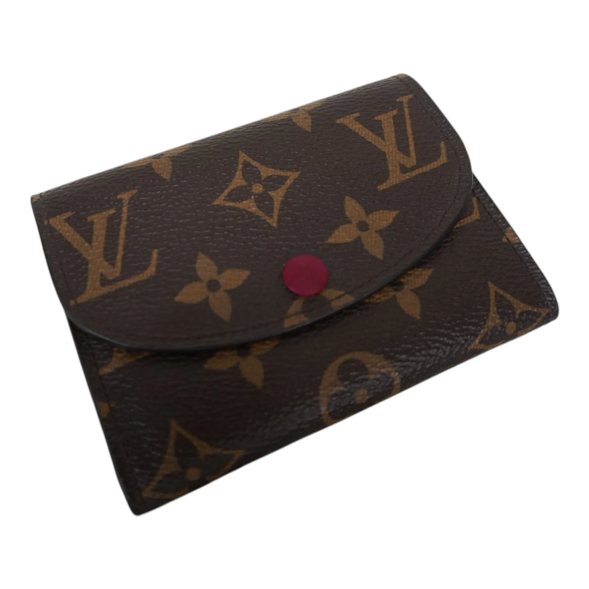 PRE-OWNED LV Monogram Canvas Emilie Short Wallet