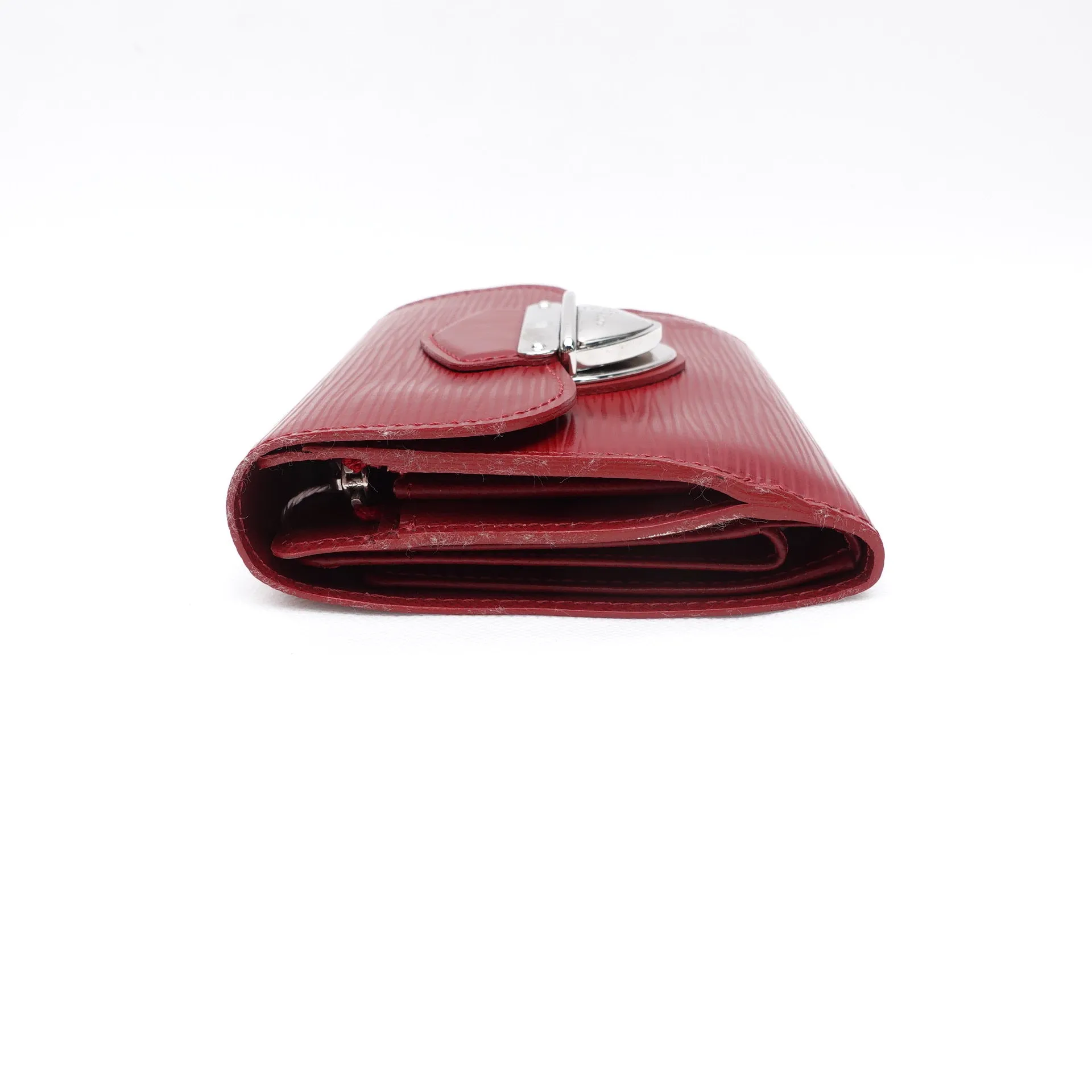 PRE-OWNED LV Red Epi Joey Short Wallet