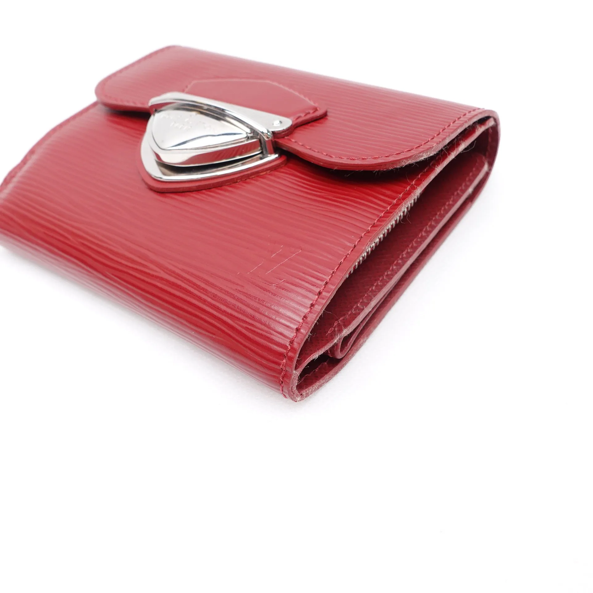 PRE-OWNED LV Red Epi Joey Short Wallet