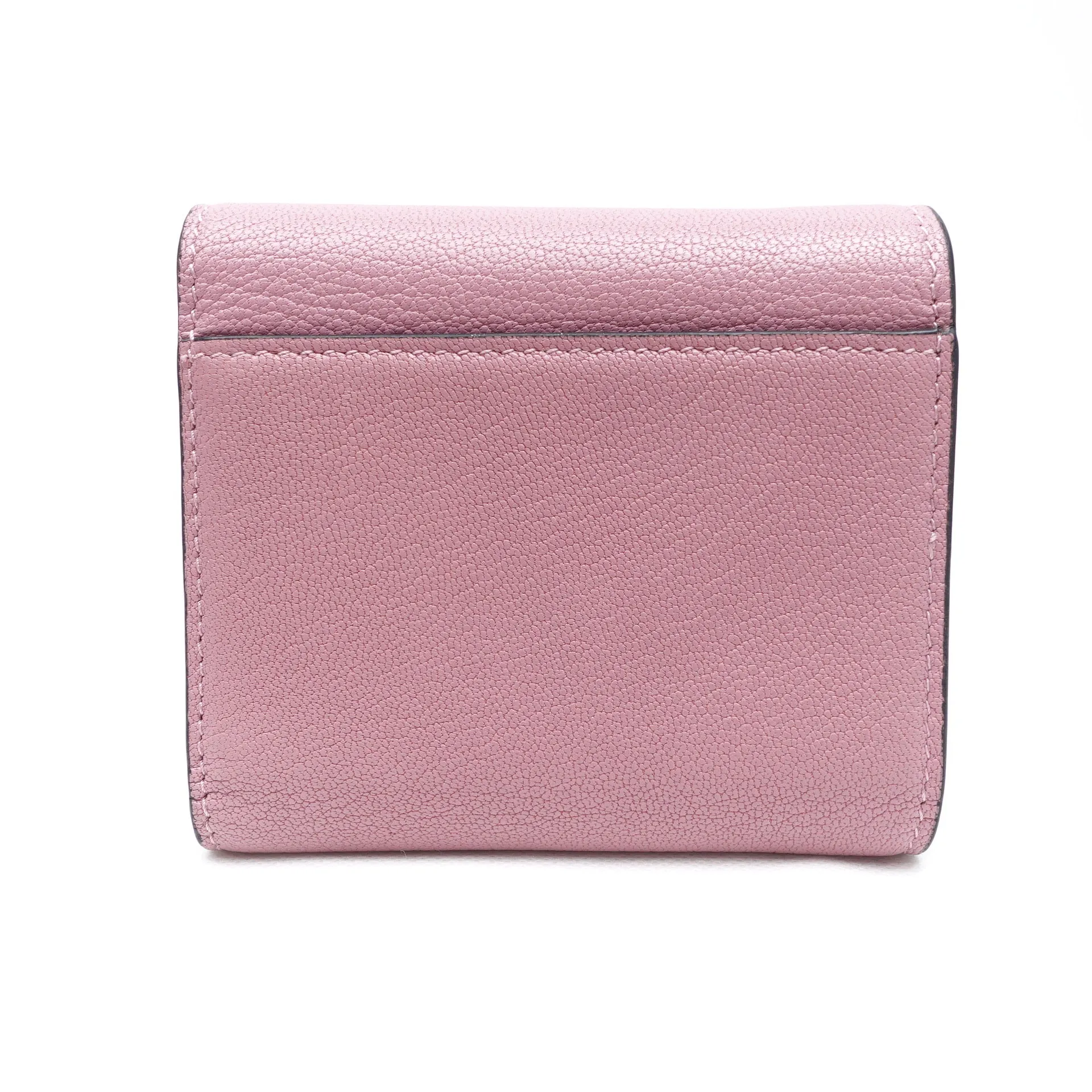 PRE-OWNED Pink Lotus Saddle Short Wallet