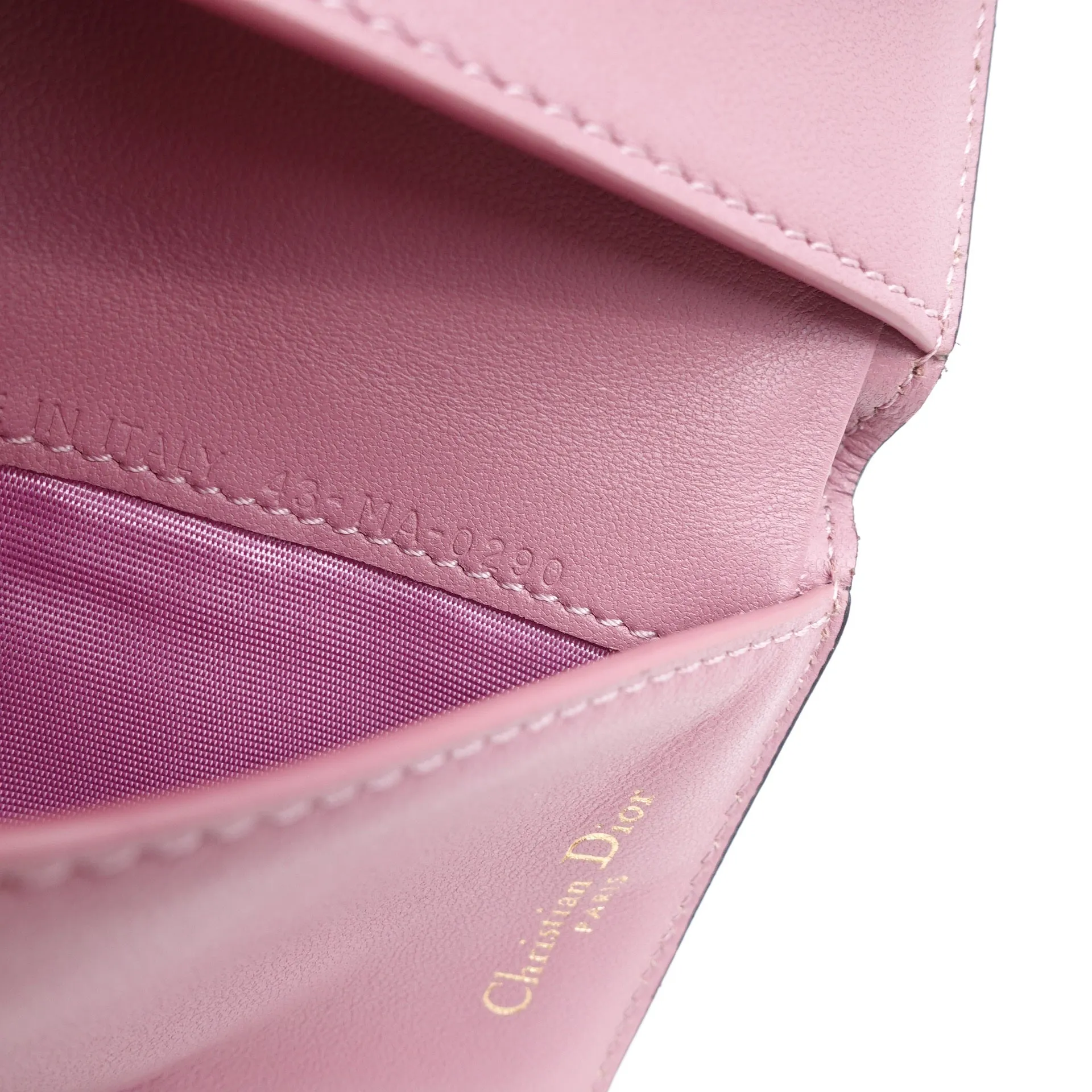 PRE-OWNED Pink Lotus Saddle Short Wallet