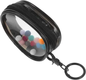 PRETYZOOM Portable Doll Display Bag Keychain Zipper High Transparency PVC Travel Bag for Collectibles