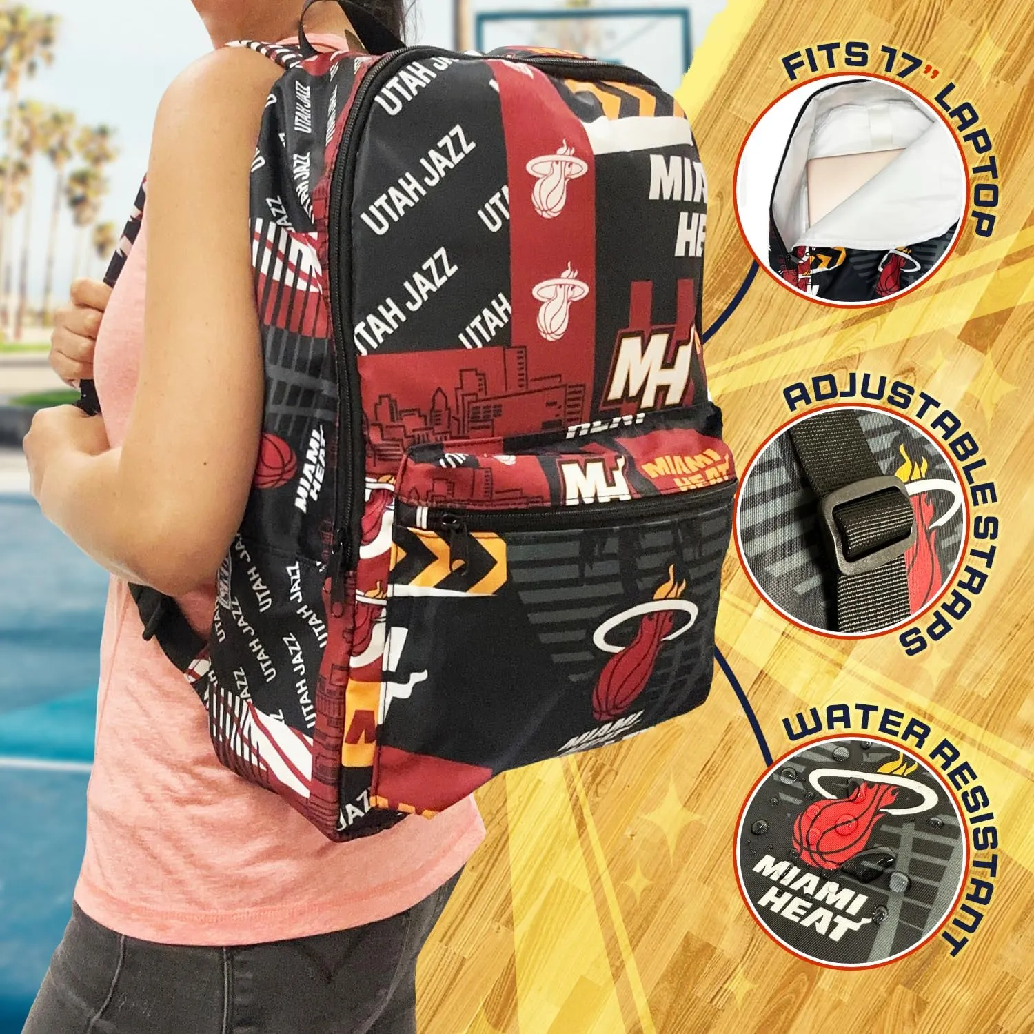 Pro Specialties Group Miami Heat Dwade Utah B2S Backpack TM1883
