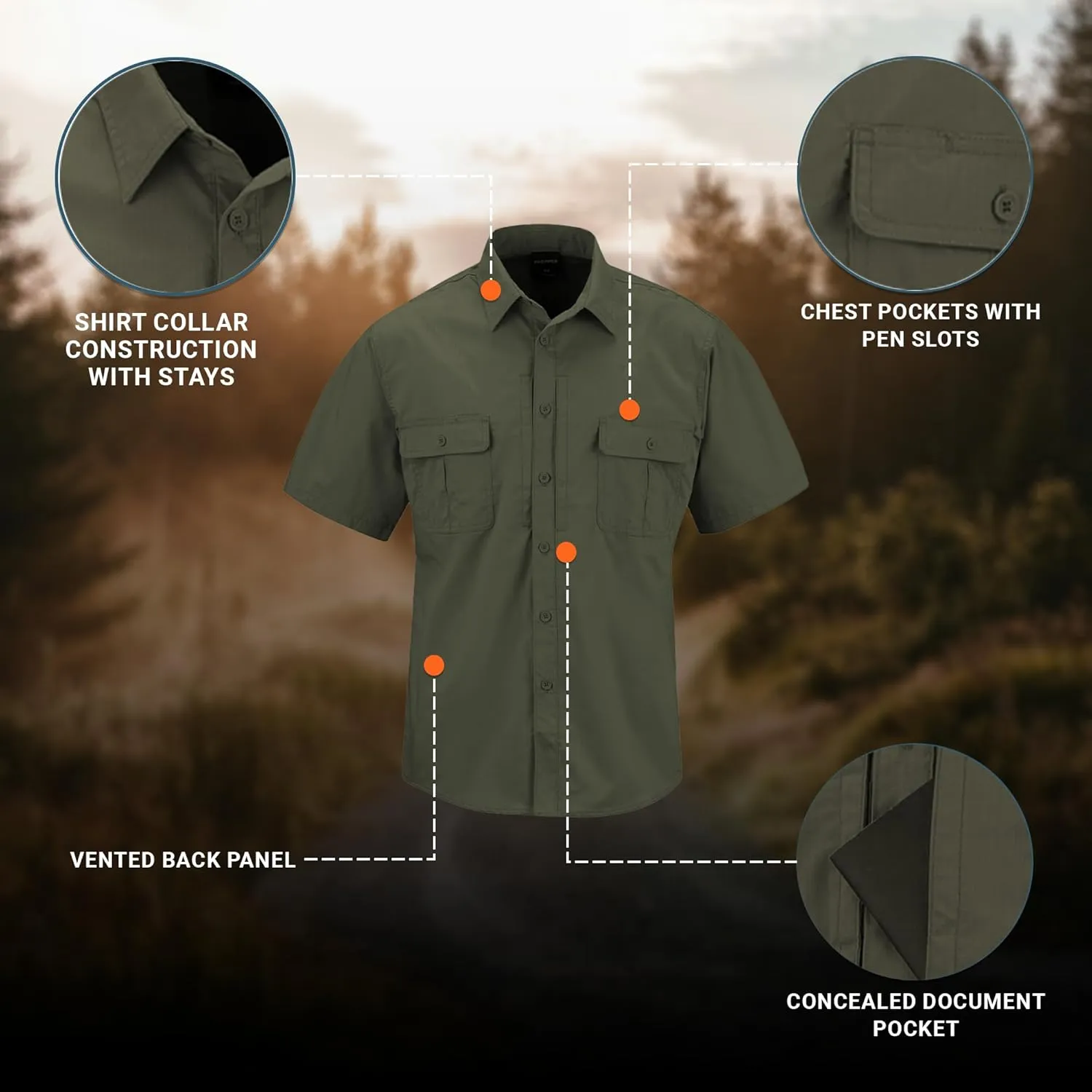 Propper Men's Kinetic Shirt Short Sleeve Shirt