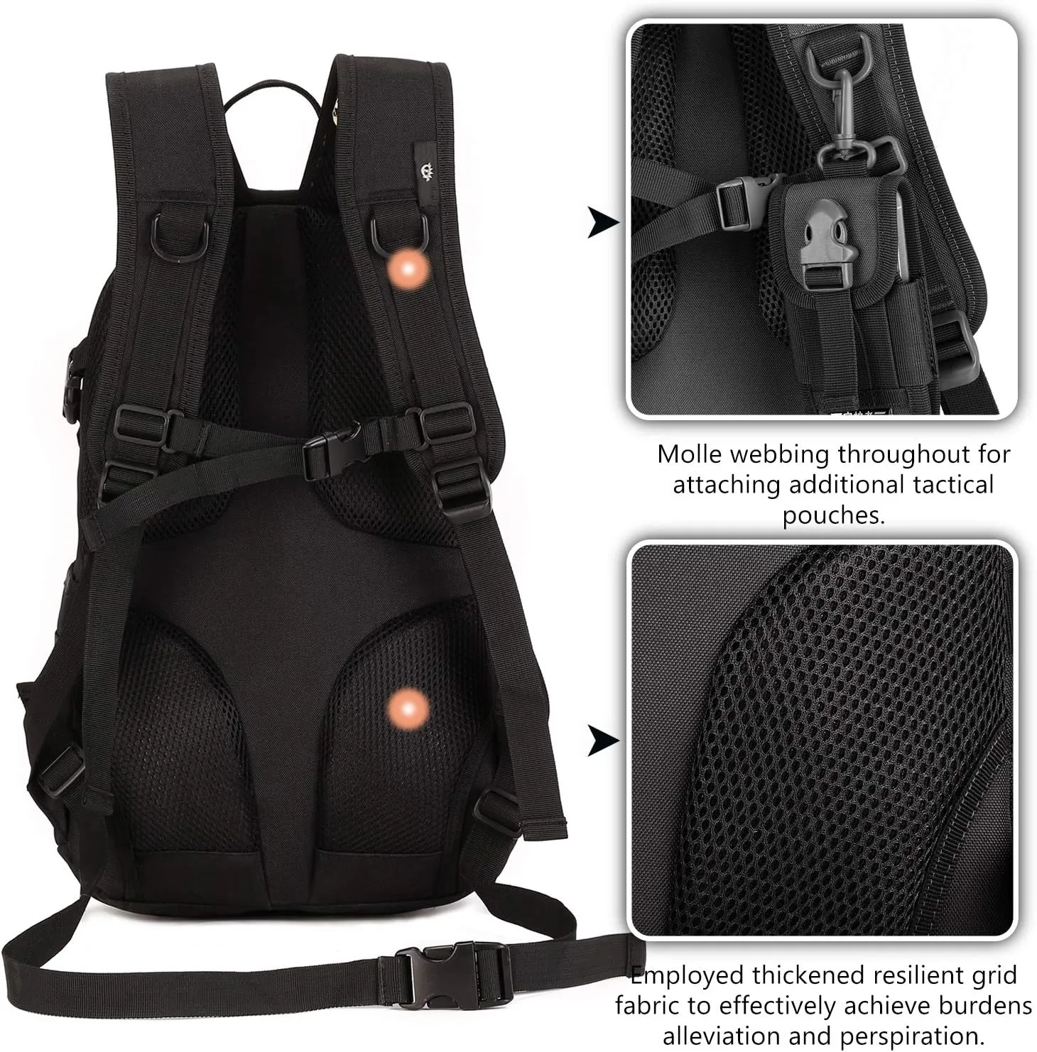 Protector Plus Tactical Motorcycle Backpack Small Military Cycling Pack Bug Out Bag (Patch Included)