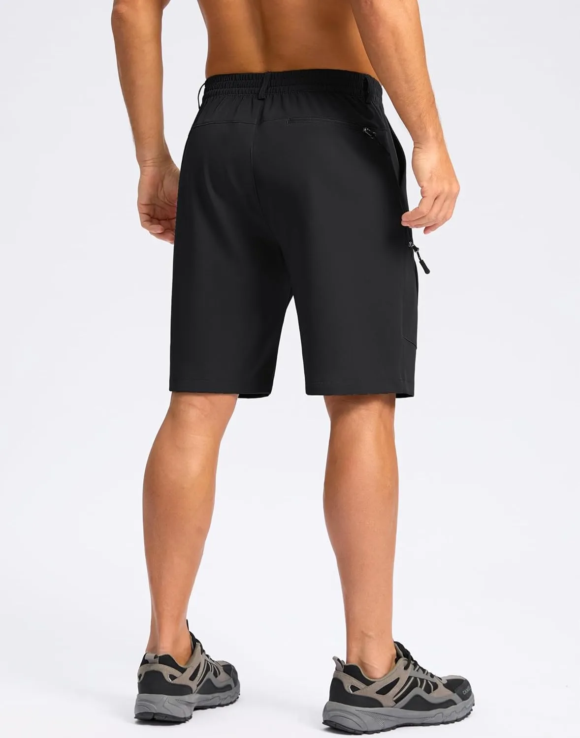 Pudolla Men's Hiking Cargo Shorts 9" Lightweight Stretch Travel Work Shorts for Men Outdoor Casual with 5 Pockets