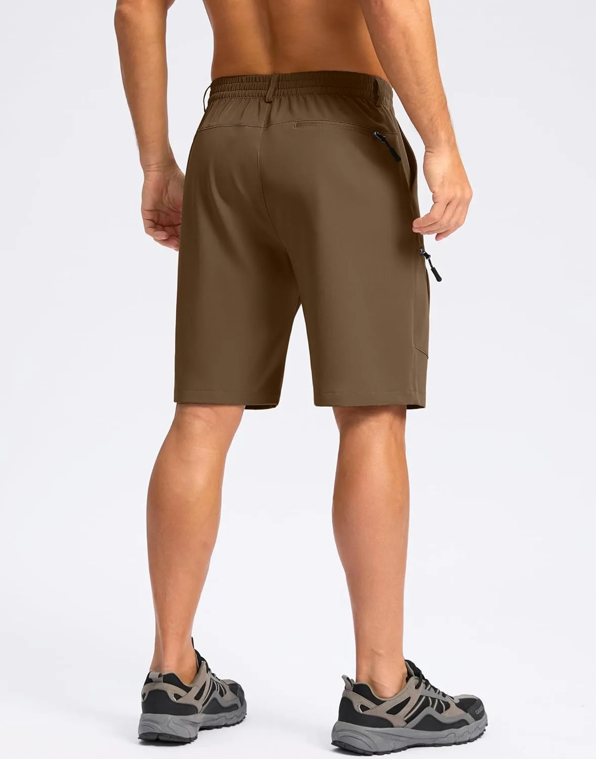 Pudolla Men's Hiking Cargo Shorts 9" Lightweight Stretch Travel Work Shorts for Men Outdoor Casual with 5 Pockets
