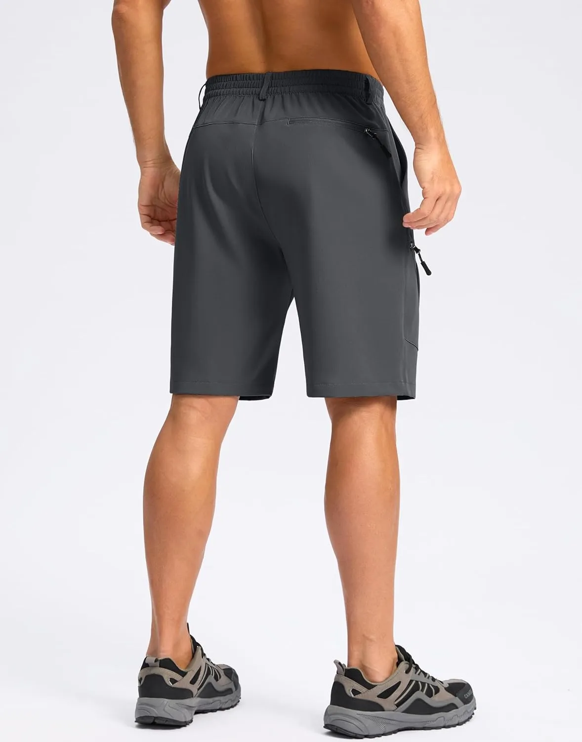 Pudolla Men's Hiking Cargo Shorts 9" Lightweight Stretch Travel Work Shorts for Men Outdoor Casual with 5 Pockets