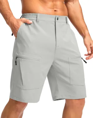 Pudolla Men's Hiking Cargo Shorts 9" Lightweight Stretch Travel Work Shorts for Men Outdoor Casual with 5 Pockets