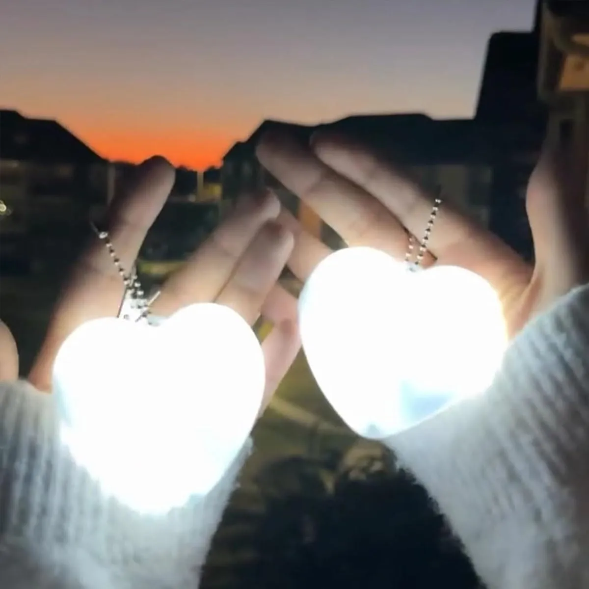 Purse Glow Heart Light, Heart-Shaped LED Purse Light – Automatic Sensor Handbag Light, Small Portable Glow Purse Light, Pc Touch Handbag Light, Best Gifts for Women Mother Friends(Star Heart Circle)