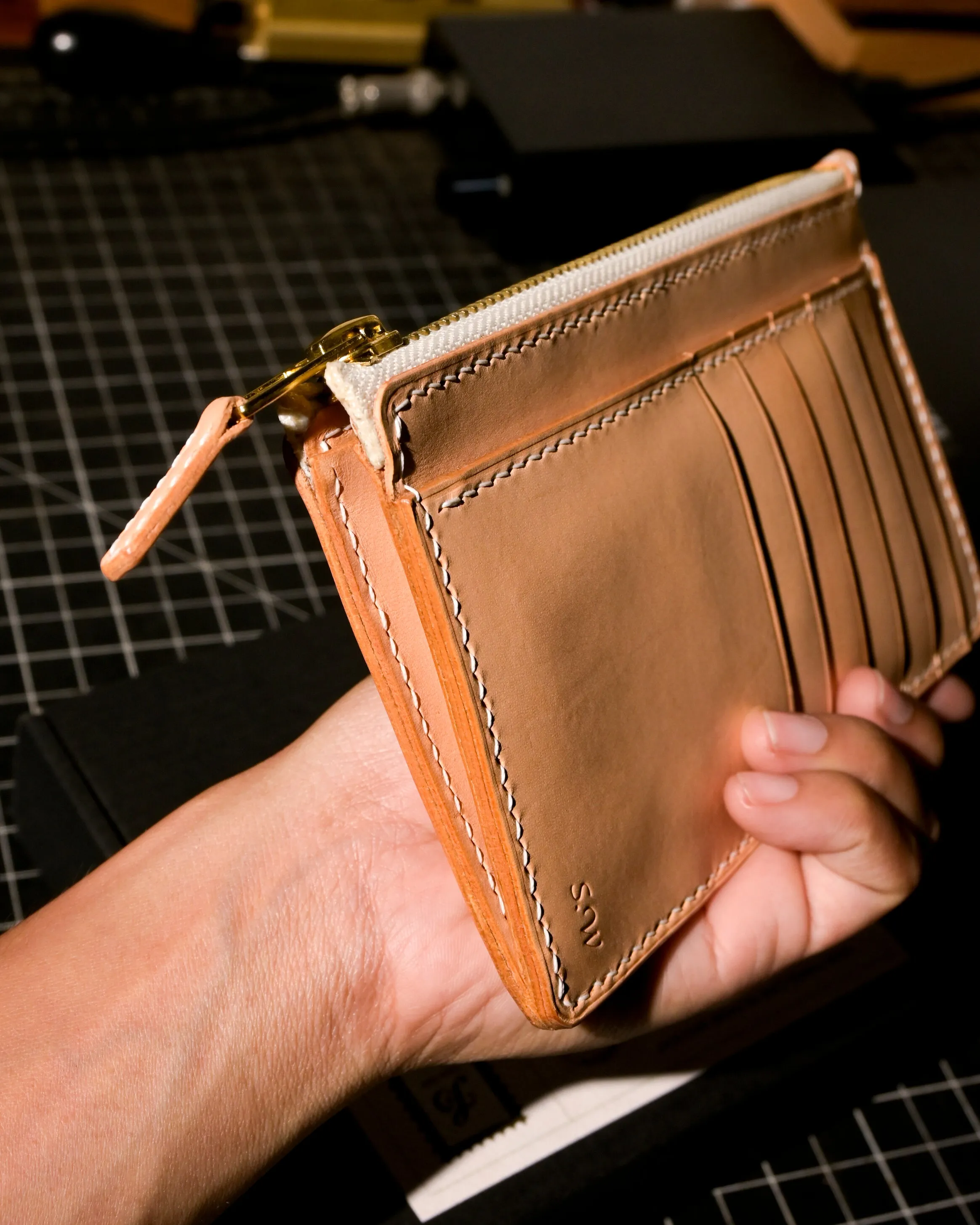 Qamar Zipper Long Wallet