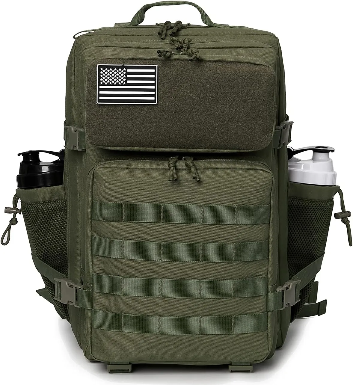 QT&QY 25L/35L/45L Military Tactical Backpack For Men Molle Daypack 3 Day Bug Out Bag Hiking Rucksack With Bottle Holder