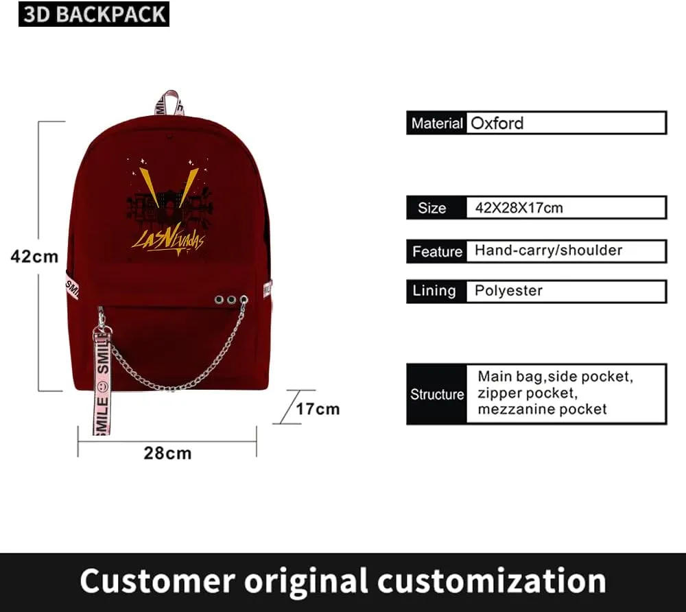 Quackity Merch The End Of Las Nevadas Backpack Oxford Bag Casual Three Piece Backpack (Backpack2)