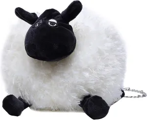 QZUnique Plush Penguin Purse for Women Fluffy Novelty Handbag Kawaii Crossbody Shoulder Bag Chain Wallet Sheep Chick Bear