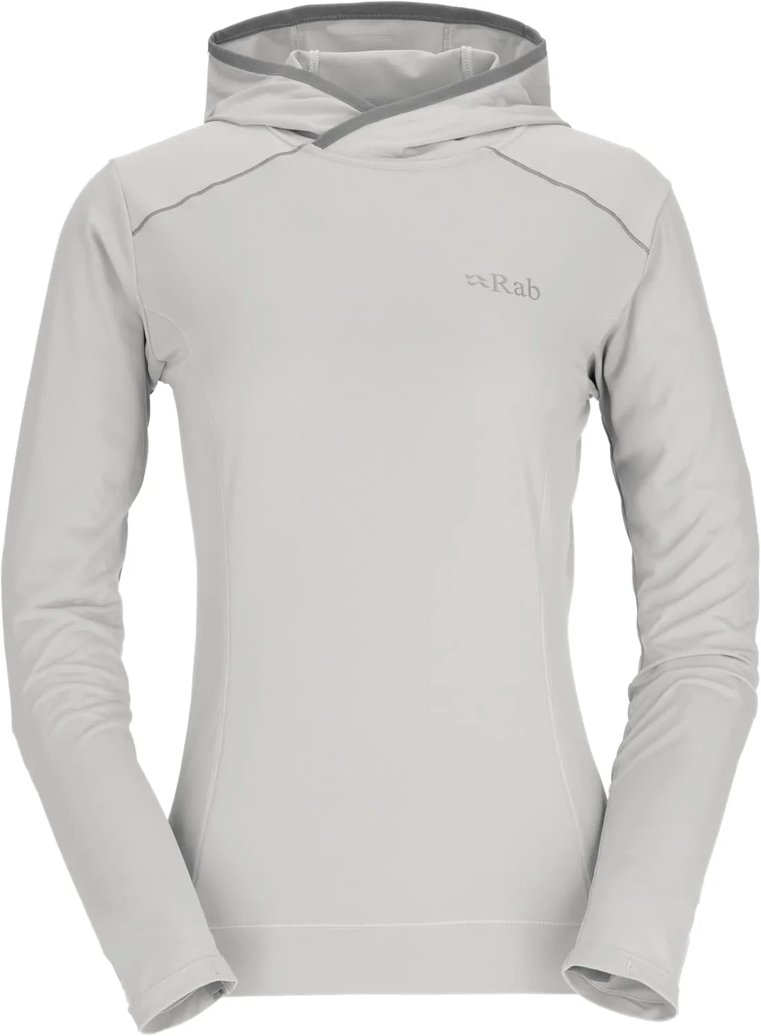 Rab Women's Force Hoody - Lightweight Long-Sleeve Hooded Baselayer Shirt for Hiking, Climbing, & Trail Running