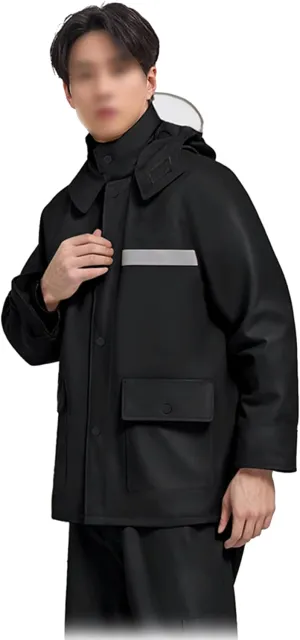 Rain Suit, Breathable Waterproof Jacket and Pant Set Men Women Reflective Rain Gear for Working Cycling Camping