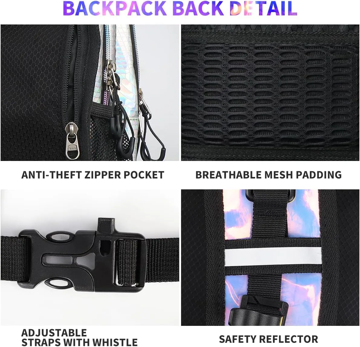 Rave Hydration Backpack, Festival Hydration Pack with 2L Water Bladder, Lightweight Water Backpack, Anti Theft Hydration Bag Hydropack for Music Festival Gear, Hiking, Running, Biking