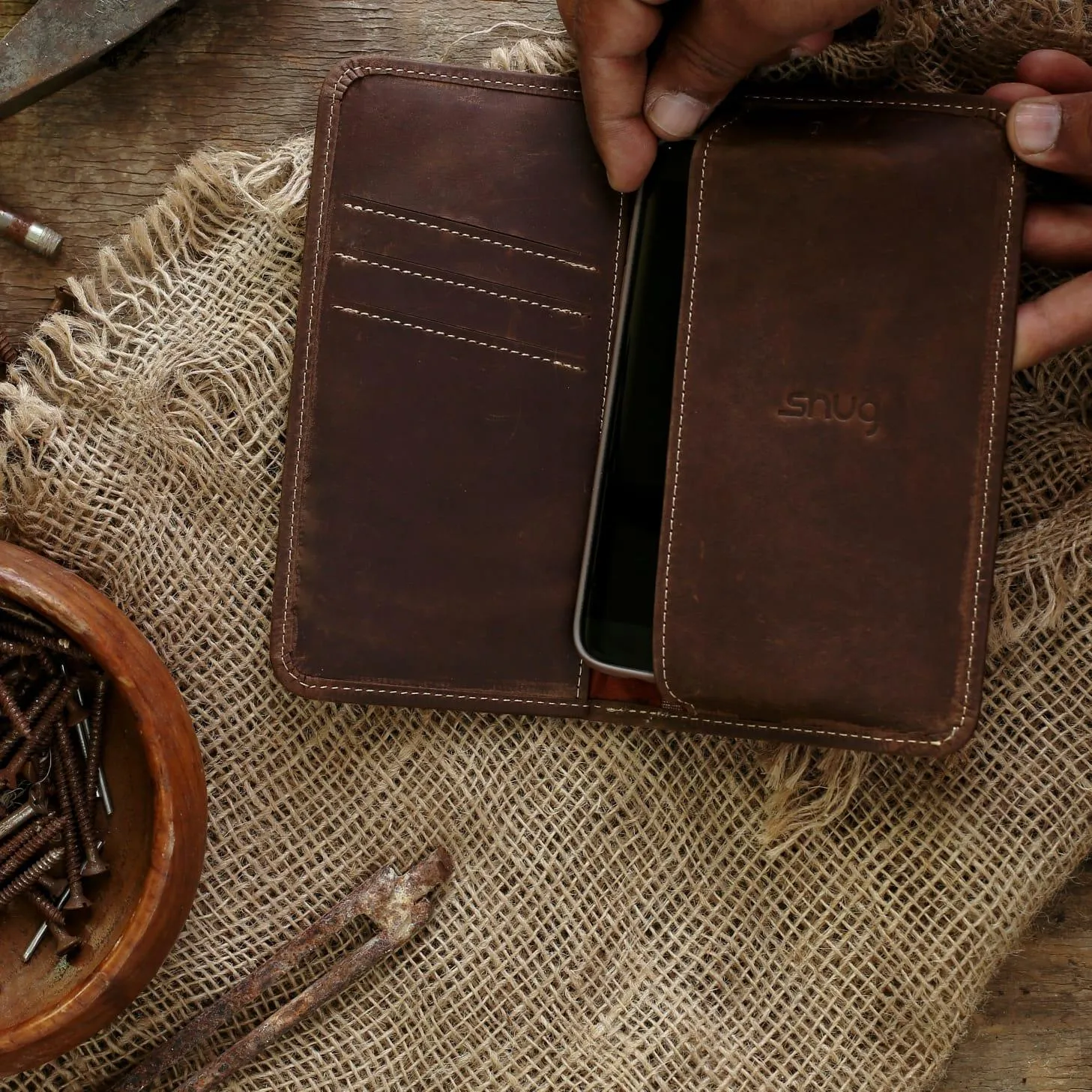 Raven-Long Cow Leather Wallet