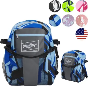 Rawlings | REMIX T-Ball & Youth Backpack Equipment Bag | Baseball/Softball | Multiple Colors
