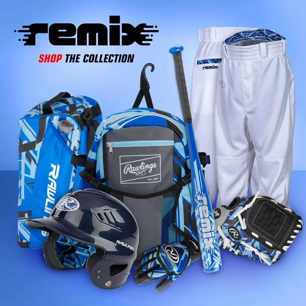 Rawlings | REMIX T-Ball & Youth Backpack Equipment Bag | Baseball/Softball | Multiple Colors