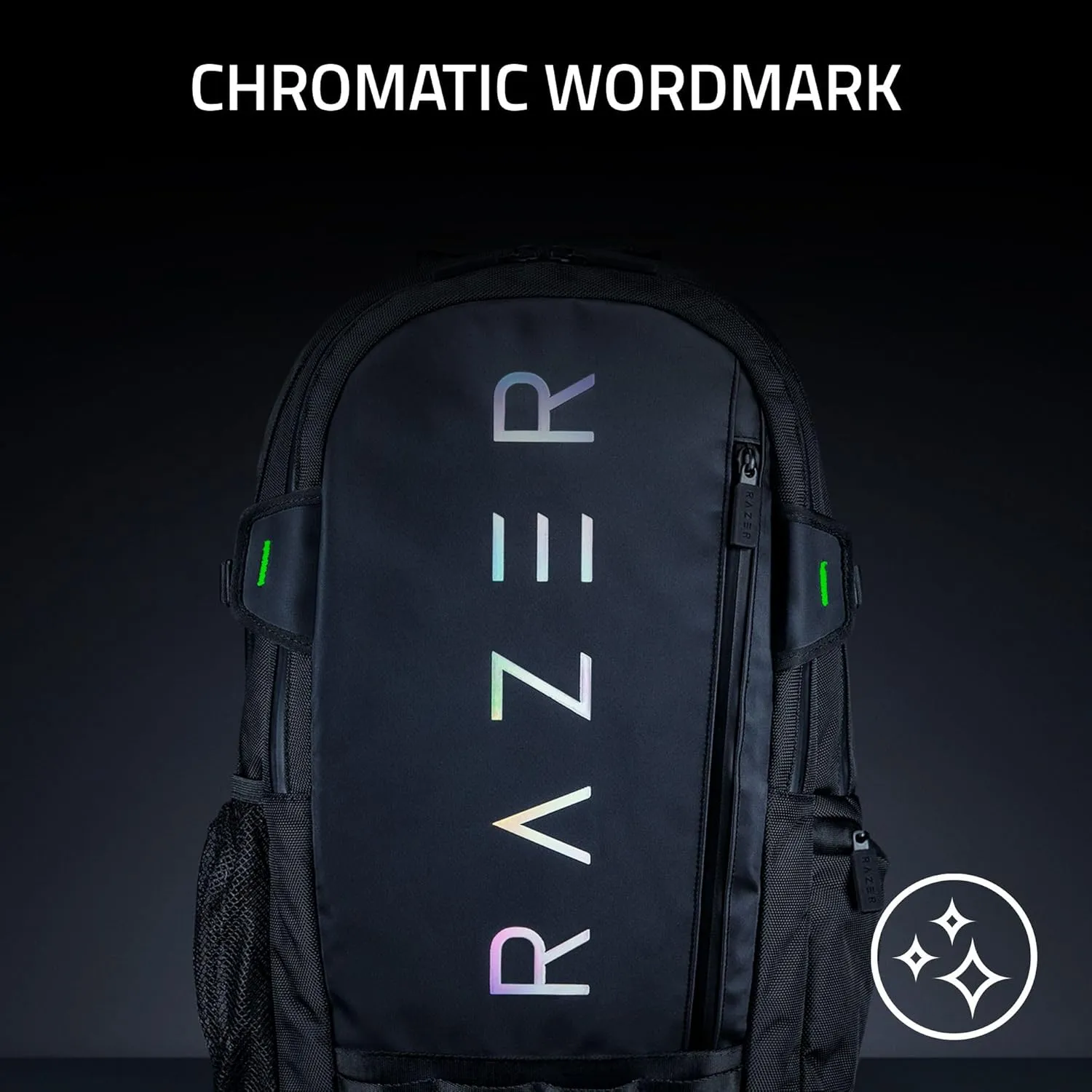 Razer Rogue v3 16" Gaming Laptop Backpack: Travel Carry On Computer Bag - Tear and Water Resistant - Mesh Side Pocket - Fits 16 inch Notebook - Chromatic
