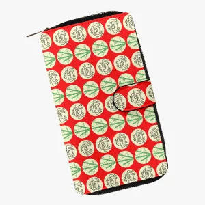 Red Fengshui Money Frog Long Flap Wallet