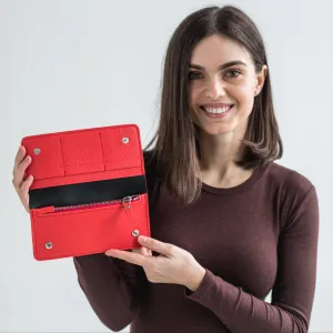 Red\Black double face leather
