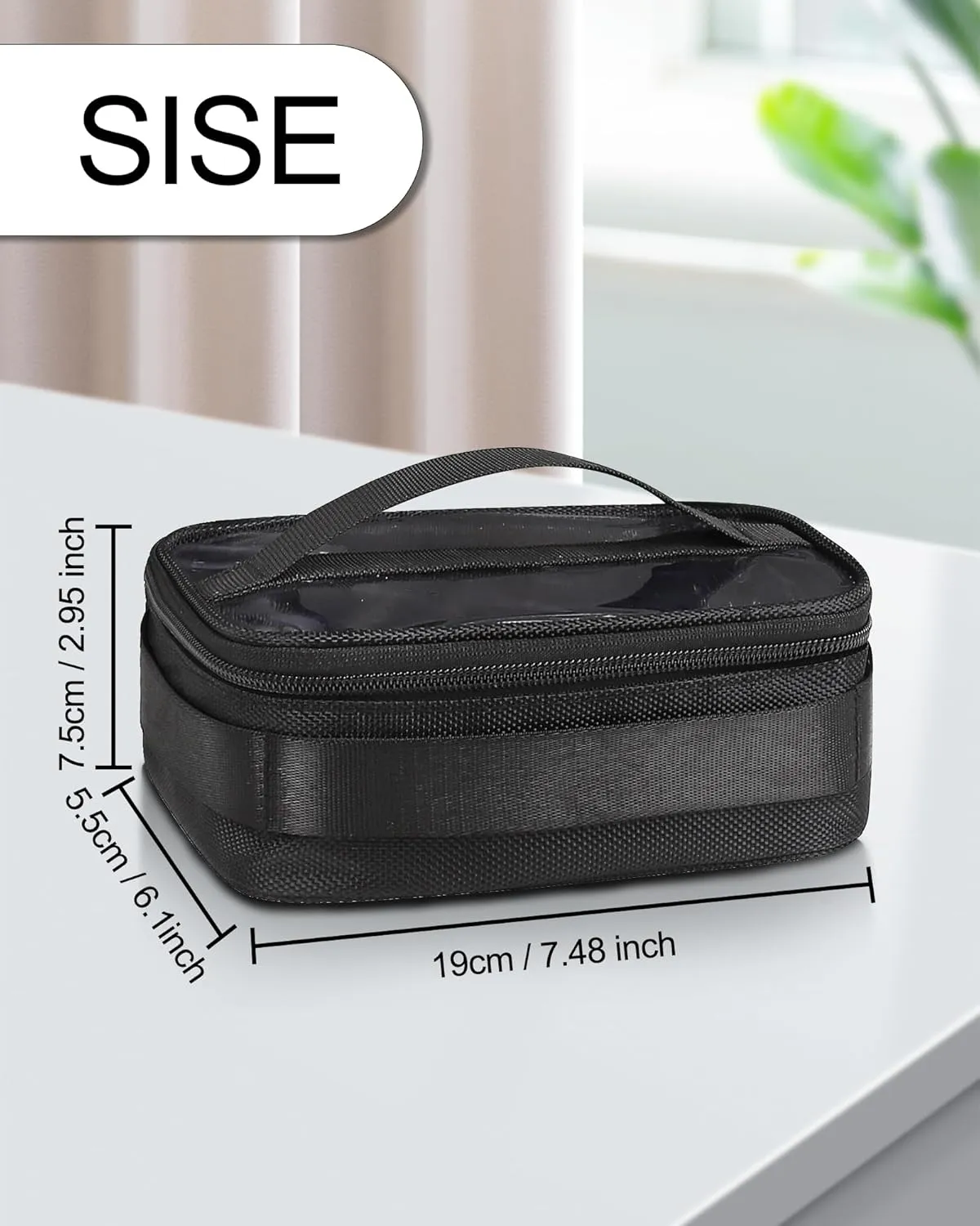 Relavel Rolling Makeup Case Backpack Travel Train Case Organizer with Big Wheels, Cosmetic Case with 4 pcs makeup bags