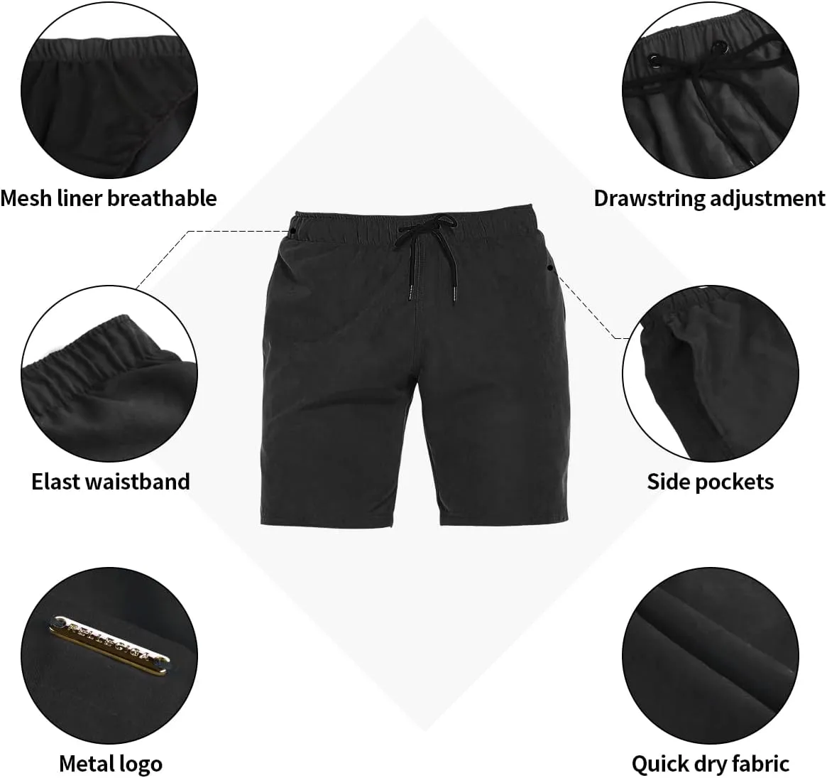 RELLECIGA Men's Swim Trunks