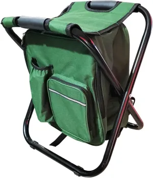 Restokki Backpack Stool Chair Heavy Duty Portable Lightweight Stool Backpack Folding Fishing Cooler Stool for Camping Hunting Fishing,Green