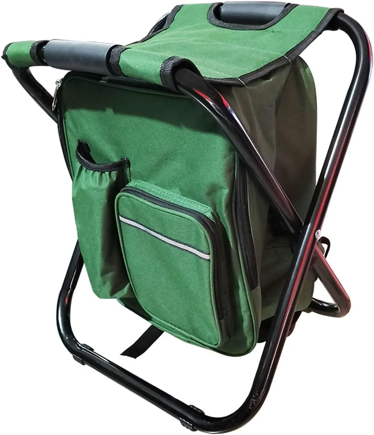 Restokki Backpack Stool Chair Heavy Duty Portable Lightweight Stool Backpack Folding Fishing Cooler Stool for Camping Hunting Fishing,Green